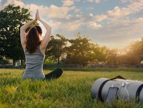 Yoga statt Smartphone